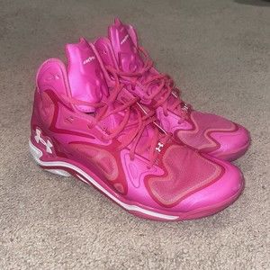 Under Armour Shoes Men Pink Anatomix Spawn Basketball 1248426-655 Size 10